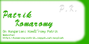 patrik komaromy business card